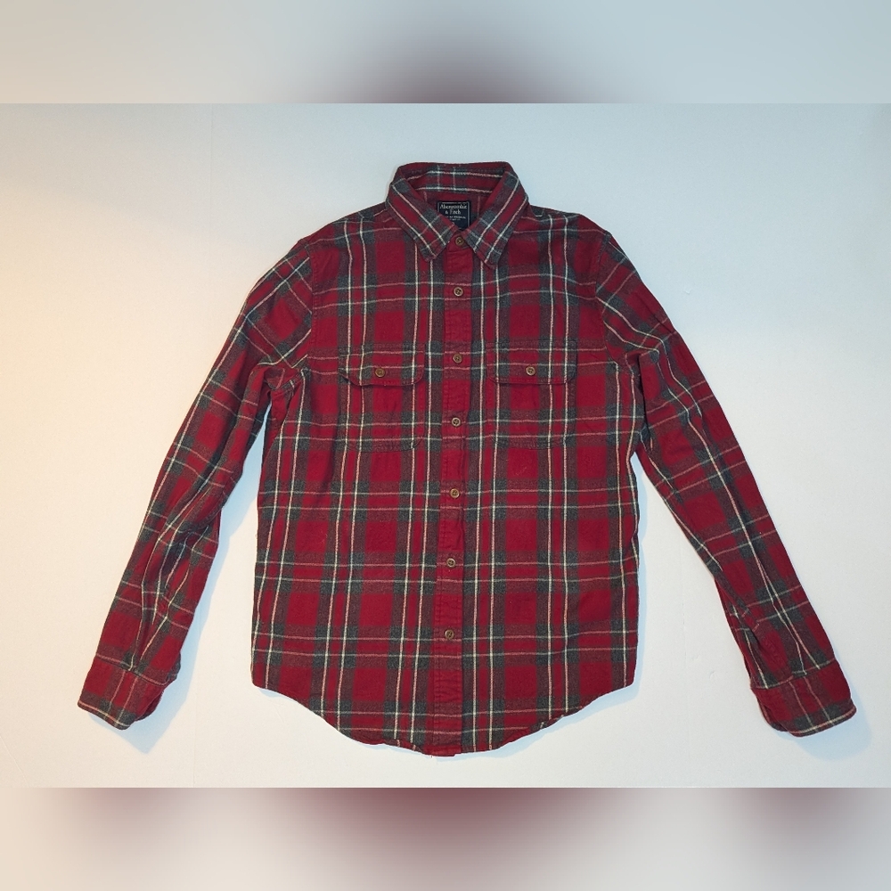 Men's Abercrombie & Fitch Flannel Long Sleeve Button Down Shirt. Size Medium.